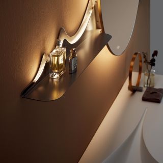 Комплект мебели для ванной Black&White Gravity V-2400 Hettich drawers Corian no-hole mirror LED Anti-fog